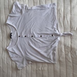White cropped top